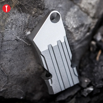 Titanium Alloy High Decibel Signal Double Tube Whistle for Camping Hiking Emergency Survival
