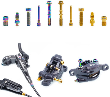 Titanium Mountain Bike Brake Screws Caliper Bolts Bicycle Hydraulic Disc Brake Bolts Oil Slick Ultralight MTB Screws for SHIMANO