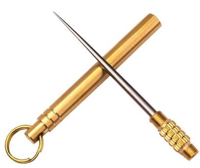 Titanium Outdoor Draagbare Multifunctionele Tandenstoker Fles Fruit Vork Camping Tool Tandenstoker Buis Sterker dan Dental Floss