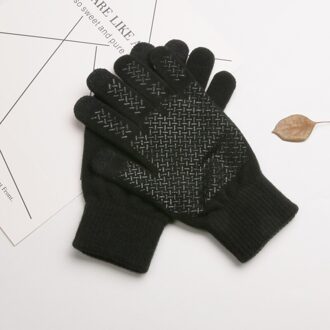 Tj-Tianjun De Herfst Winter Gebreide Mannen Touchscreen Handschoenen Antislip Verdikte Pluche Outdoor Paardrijden Skiën Warm wanten HX021-nee.1