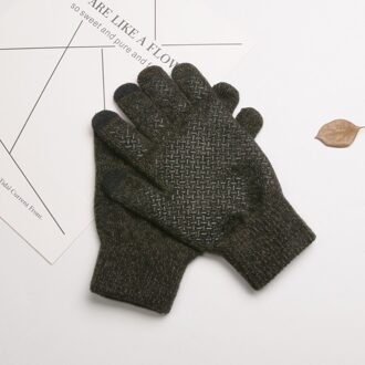 Tj-Tianjun De Herfst Winter Gebreide Mannen Touchscreen Handschoenen Antislip Verdikte Pluche Outdoor Paardrijden Skiën Warm wanten HX021-nee.2