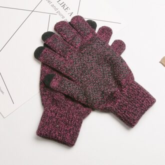 Tj-Tianjun De Herfst Winter Gebreide Mannen Touchscreen Handschoenen Antislip Verdikte Pluche Outdoor Paardrijden Skiën Warm wanten HX021-nee.3