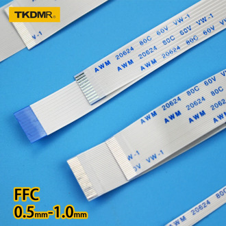 TKDMR Flat flexible cable FFC FPC LCD cable AWM 20624 80C 60V VW-1 FFC-0.5MM 4P/5P/6P/8P/10P/12P/14P/16P/18P/20P/24P/26P/30P/32P