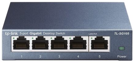 TL-SG105 5-Port 10/100/1000Mbps Desktop Switch Switch Zwart