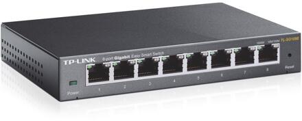 TL-SG108E 8-Port Gigabit Easy Smart Switch Switch Zwart