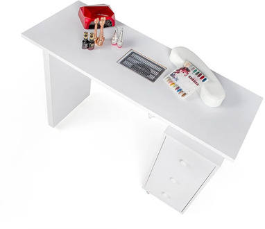 TM-205-3 Manicure Station Solid Wood Nail Art Table With 220V Nail Dust Remover Nail Salon Furniture Desk With Three Drawers