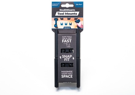 TM-BO18-BLK-4 Gereedschapshouders voor Bosch | Zwart | 4 stuks - TM-BO18-BLK-4