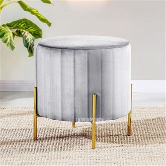 TM-XDZ-217 Moderne Eenvoudige Creatieve Stof Verandering Schoen Bank Kruk Thuis Doorway Kleding Winkel Paskamer Kleine Bank Poef Lichtgrijs