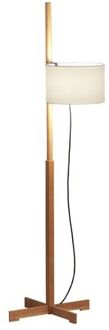 TMM Vloerlamp - Walnoot - Wit Bruin