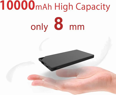 TNTOR 10000mAh Ultra Thin Mini Power Bank SmartWatch Built In Cable Portable powerbank Fast charge for Android iPhone