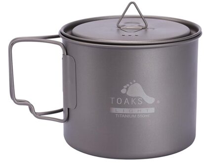 Toaks Titanium Cup Koffie Thee Mok Ultralight Voor Outdoor Camping Servies Opvouwbare Handvat 550 Ml 72G