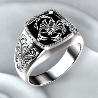Tobilo Top Gotische Stijl Punk Schorpioen Man Retro Ring Schorpioen Patroon Ringen Voor Mannen Sieraden 7