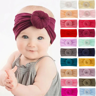 Toddler Girls Kids Baby Big Bow Hairband Headband Stretch Turban Knot Head Wrap
