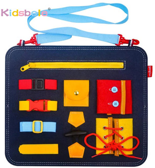 Toddler Montessori Toys Educational Fine Motor Skills Training Learn To Dress Basic Skills Busy Board Toys For Preschool Kids