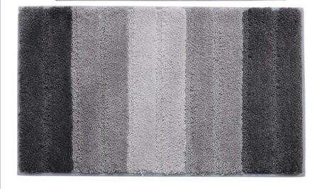 Toegangsdeur Mat Badkamer Anti-slip Pad Absorberende Comfort Zachte Pluche Bad Anti-slip Tapijt Mat Badkamer Absorberende mat licht grijs / 450X650X
