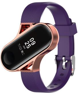 Toepasselijk Mi Llet Armband 3 Polsband Mode-Sport Band Met Metalen Frame Band Voor Xiao Mi Mi Band 3 Metalen band 06