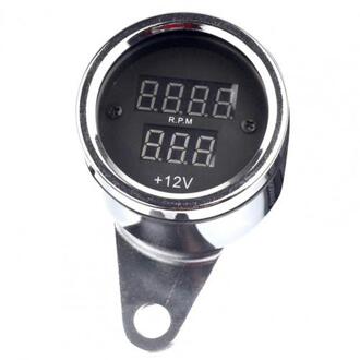 Toerenteller Led Digitale Display Metalen Shell Motorfiets Led Toerenteller Voor Motorfiets