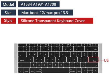 Toetsenbord Beschermende Film Voor Mac Book Air 11 & 13 Mac Book Pro 13 & 15 Silicone Soft Toetsenbord Cover A1534