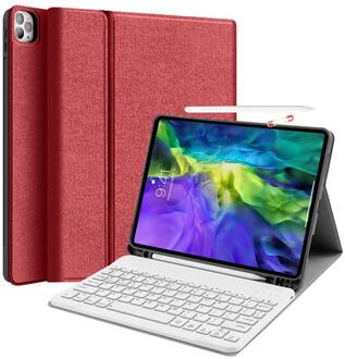 Toetsenbord Case Voor Ipad Pro 11 Inch Bluetooth Keyboard Stand Cover Voor Ipad Pro 11 Met Potlood houder Tablet Shell rood