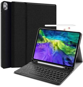 Toetsenbord Case Voor Ipad Pro 11 Inch Bluetooth Keyboard Stand Cover Voor Ipad Pro 11 Met Potlood houder Tablet Shell zwart