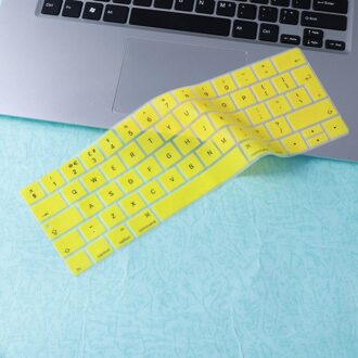 Toetsenbord Cover Buitenlandse Taal Bescherming Toetsenbord Membraan Rainbow Keyboard Cover Voor Apple Pro 13/15 Touch Bar (Europese Vers geel