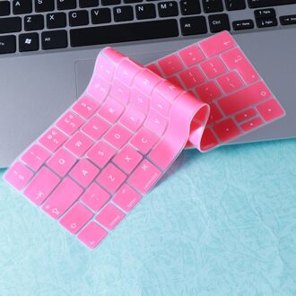 Toetsenbord Cover Buitenlandse Taal Bescherming Toetsenbord Membraan Rainbow Keyboard Cover Voor Apple Pro 13/15 Touch Bar (Europese Vers roze