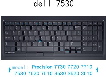 Toetsenbord Cover Compatibel Voor Dell Precision 15 7530 7510 7520 15.6 Inch 17 7710 7720 17.3 Size Pointer Protector Anti-Dust Tpu Silicone hoes