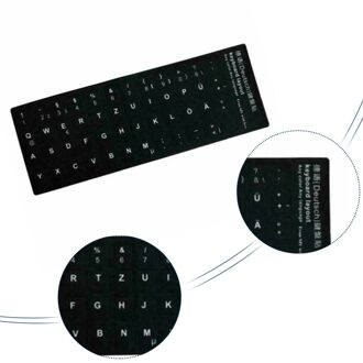 Toetsenbord Stickers Duitse Belettering Letters Layout Sticker Keyboard Cover Voor Laptop Desktop Pc