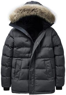 Toevallige Zwarte Winter Jas heren Windscherm Warme Gewatteerde Fur Hooded Parka Mode Bovenkleding Jas Plus Size 6XL 7XL 8XL aziatisch SIZE 888 groen / 2XL FOR 180 CM 80KG