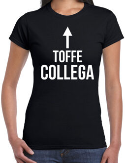 Toffe collega met pijl / collega cadeau t-shirt zwart voor dames M