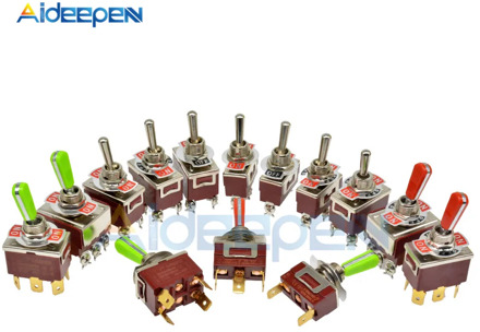 Toggle Switch E-TEN(C)1322/1221/1321/1122/1021/1121/223 E-TEN(A)9310/9210 2/3/4/6/9/12 Pin ON-ON ON-OFF-ON Switch Waterproof Cap