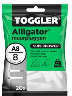 Toggler Alligator Muurplug A8 Ø8mm 20st.
