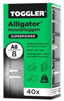 Toggler Alligator Muurplug A8 Ø8mm 40st.