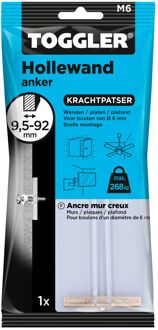 Toggler Hollewandplug M6 Staal - Ø 13 Mm - Per Stuk