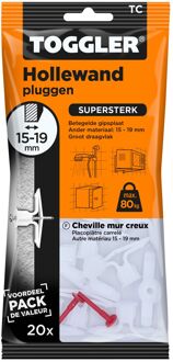 Toggler Hollewandplug Tc Kunststof - Diameter 8 Mm - 20 Stuks