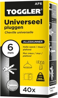 Toggler Universele Plug Alligator Af6 Kunststof - Diam. 6x40mm - 40 Stuks