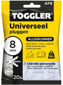 Toggler Universele Plug Alligator Af8 Kunststof - Diameter 8 Mm - 20 Stuks