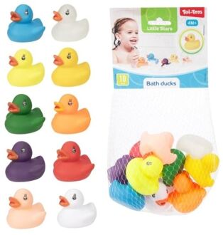 Toi-Toys Badeend Cool Colors net a 10st verschillende