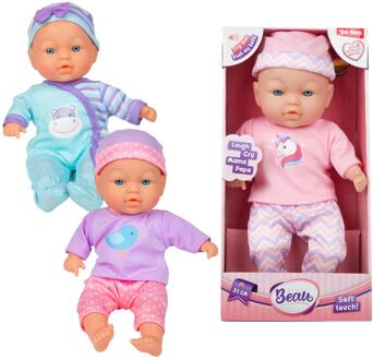 Toi-Toys BEAU Zachte babypop 31cm met geluid verschillende