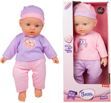 Toi-Toys BEAU Zachte babypop 40cm met geluid verschillende