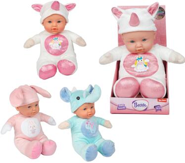 Toi-Toys BEAU Zachte babypop in dierenpakje 31cm verschillende