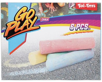 Toi Toys Chalk stoepkrijt 6 in doosje