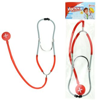 Toi-Toys dokters stethoscoop 29 cm rood