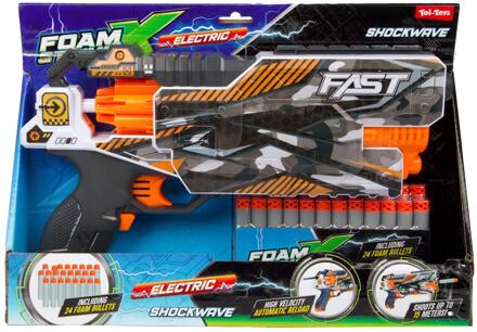 Toi-Toys FOAM STRIKEX Pistool Fast L + 24 pijlen blauw