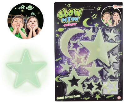 Toi-Toys In The Dark Sterren Glow N Fun Wit 15 Stuks