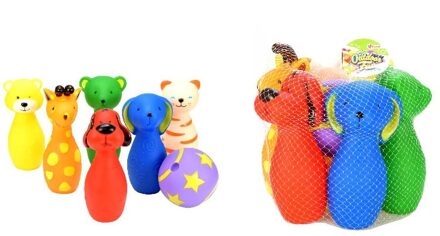 Toi-Toys kegelspel dieren 7-delig Multikleur
