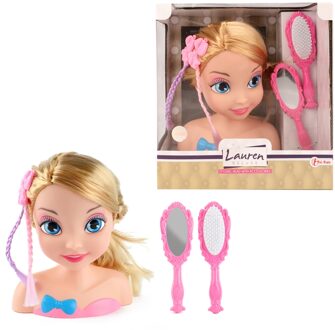 Toi-Toys Lauren hoofd haar styling met accesoires 3-delig