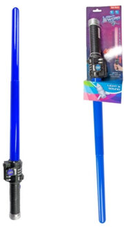 Toi-Toys Lichtzwaard - blauw - 62 cm - kunststof - uitschuifbaar - licht en geluid