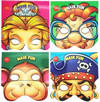 Toi-Toys masker-kleurboek Piraat junior 20 stuks Wit