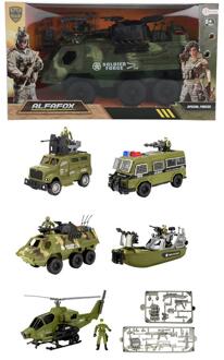 Toi Toys Militair voertuig + accessoires